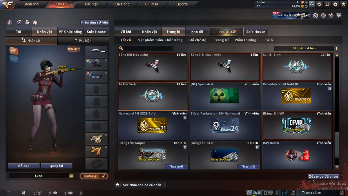 shop acc cf uy tin gia re